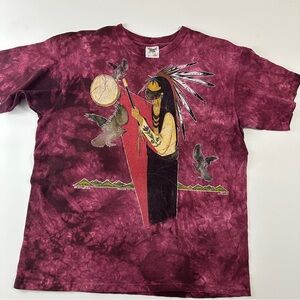 Vintage ''The Mountain'' ‘98 Gina Gray Native Spirit Indian  XL Single Stitch